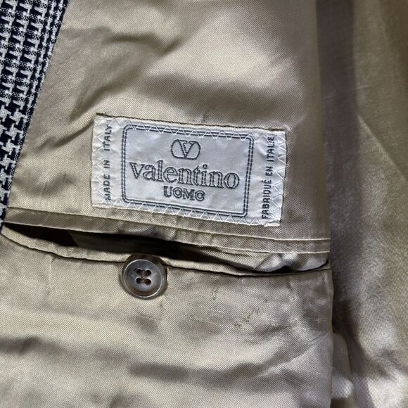 Valentino Uomo Men's Blazer 100% Virgin Wool Glen Plaid Italy Neiman Marcus 44R - Picture 2 of 14